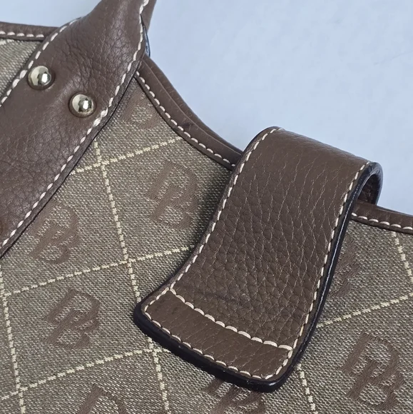 Dooney & Bourke Olive Green & Dark Brown Purse - Picture 11 of 15